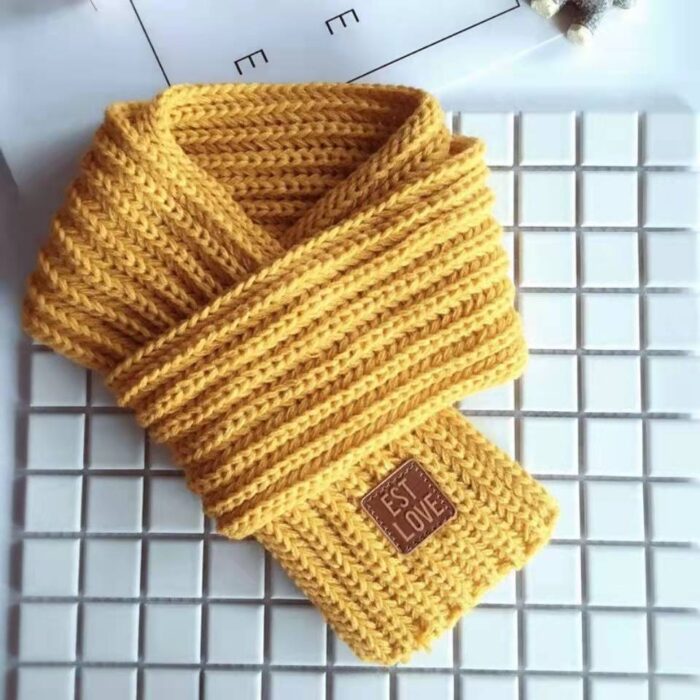 Warm Knitted Children’s Scarf for Autumn and Winter