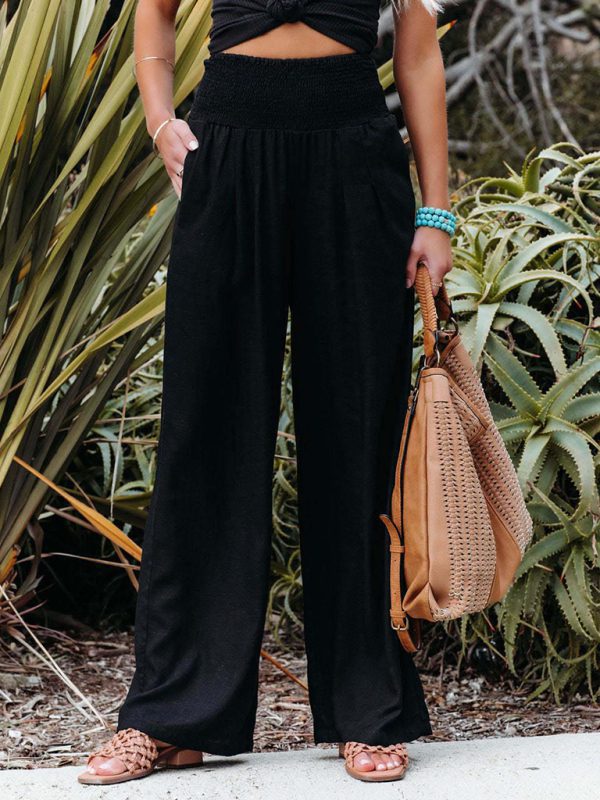 Relaxed Wide-Leg Casual Trousers