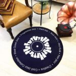 Round Retro Disc Dining Table Rug – Vintage Style Home Décor