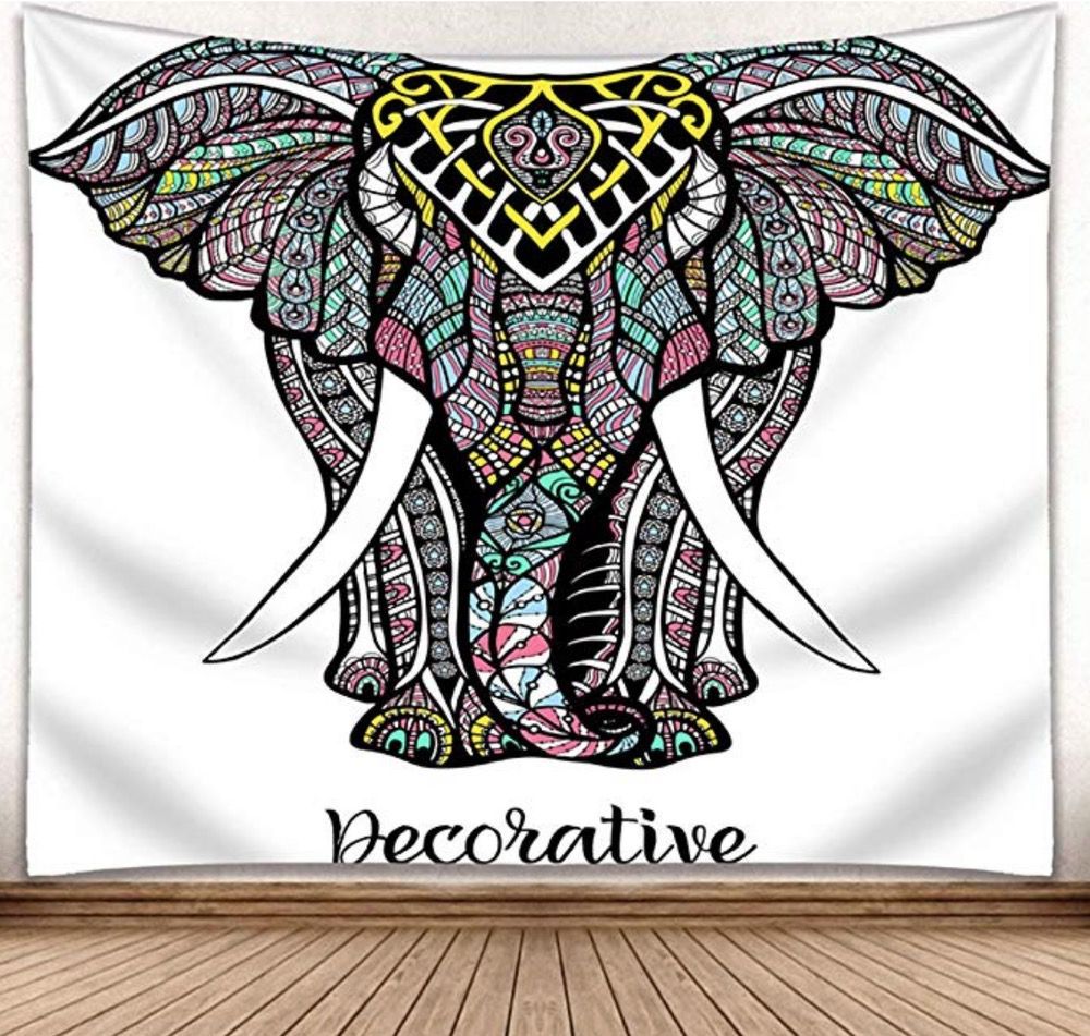 Bohemian Elephant Tapestry Wall Hanging