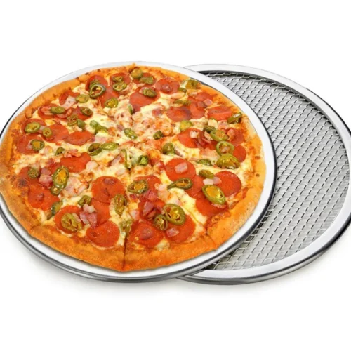 Seamless Aluminum Pizza Screen - Non-Stick Baking Tray for Perfect DIY Pizza
