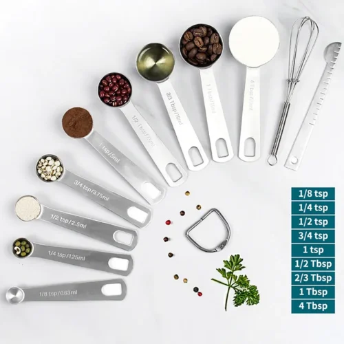 Stainless Steel Measuring Spoons Set for Cooking and Baking