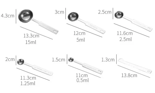 UPORS Premium Stainless Steel Measuring Cups and Spoons Set