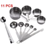 UPORS Premium Stainless Steel Measuring Cups and Spoons Set - Stackable Kitchen Measuring Spoon Set for Accurate Measurements