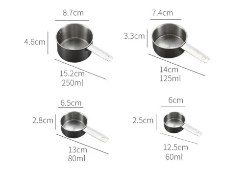 UPORS Premium Stainless Steel Measuring Cups and Spoons Set