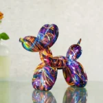 Colorful Graffiti Balloon Dog Resin Figurines