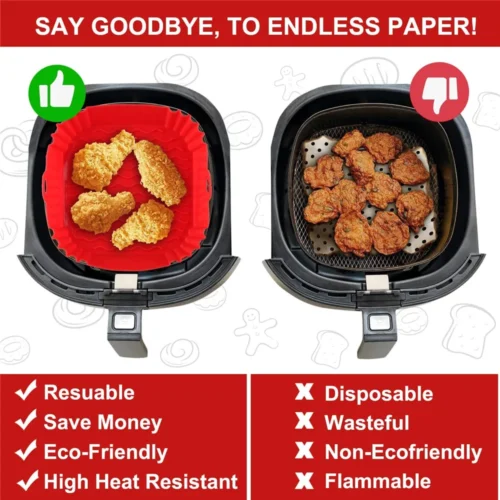 Reusable 22cm Silicone Airfryer Pan Liner