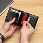 RFID Credit Card Holder, Small Leather Bank Cardholder Case, Slim, and Thin Magic Mini Wallet