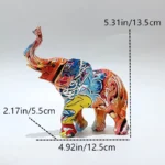 Modern Resin Elephant Sculpture
