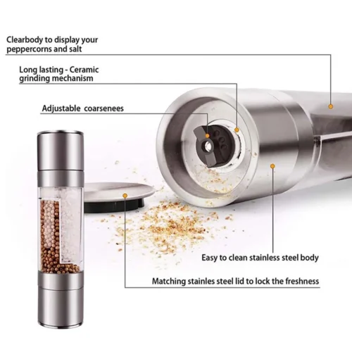 Premium Double-Ended Stainless Steel Spice Grinder for Perfect Seasoning