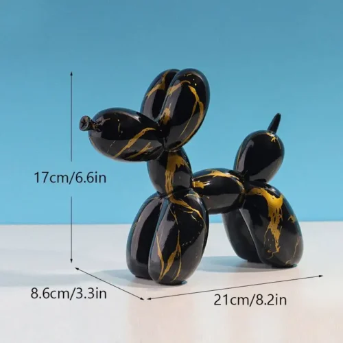 Colorful Graffiti Balloon Dog Resin Figurines - Image 6