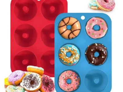 6-Hole Silicone Donut Mold Baking Pan - Non-Stick Pastry and Dessert Tool