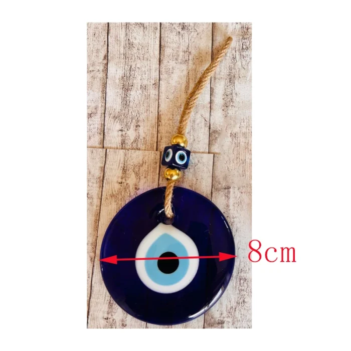 Turkish Glass Blue Evil Eye Wall Hanging - Home Decor, House Protection, and Gift Idea for Wall Decoration