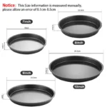 7/8/9/10 Inch Pizza Baking Pan Nonstick Carbon Steel Pizza Tray Round Baking Sheet for Homemade Pizza Oven Pans