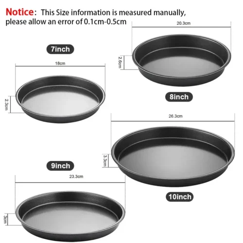 7 8 9 10 Inch Pizza Baking Pan Nonstick Carbon Steel