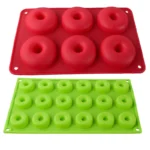 Silicone Donut Mold Baking Pan – 6/8 Cavity Mold for Breads, Pastries, and DIY Doughnut Desserts – Essential Cake Tools for Dessert Making