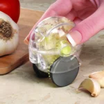 Stainless Steel Garlic Press for Effortless Herb Mincing, Slicing, and Crushing - Your Go-To Rolling Kitchen Tool for Garlic and More!