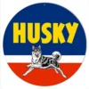 Round Metal Tin Signs – Mohawk, Gulf, Pennzoil, Husky Motor Oil Gasoline Wall Decor for Garage, Gas Station, Bar, Cafe, Man Cave, Retro Wall Decor