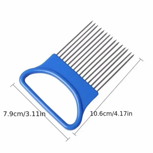 Stainless Steel Potato Chip Maker and Onion Holder - Effortless Kitchen Chopping Tool