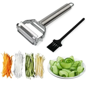 Multifunctional Stainless Steel Peeler - Ideal for Fruits and Vegetables, and More - Slice, Grate, and Julienne with Ease in Your Home Kitchen