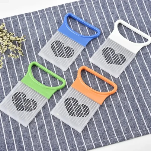Stainless Steel Potato Chip Maker and Onion Holder - Effortless Kitchen Chopping Tool