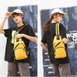 Multi-Function Crossbody and Belt Bag with Earphone Hole - Ideal for Sports and On-the-Go Use