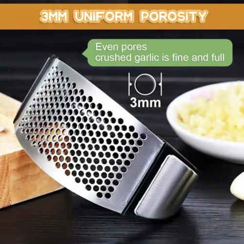 Manual Garlic Mincer – Stainless Steel Garlic Press for Easy Chopping and Crushing