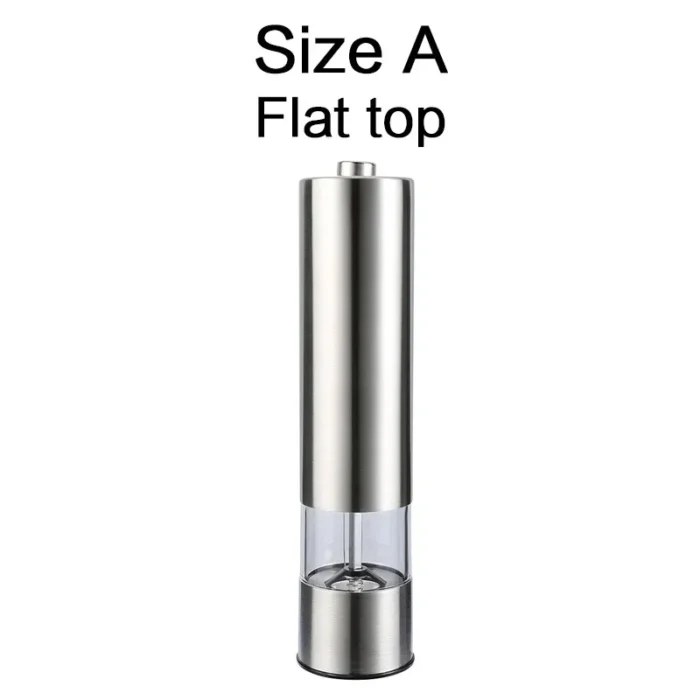 Precision Stainless Steel Electric Salt and Pepper Mill Grinder – Battery-Powered