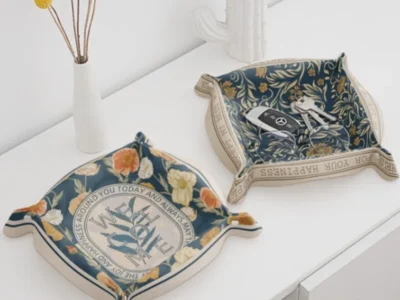 PU Leather Desktop Storage Tray