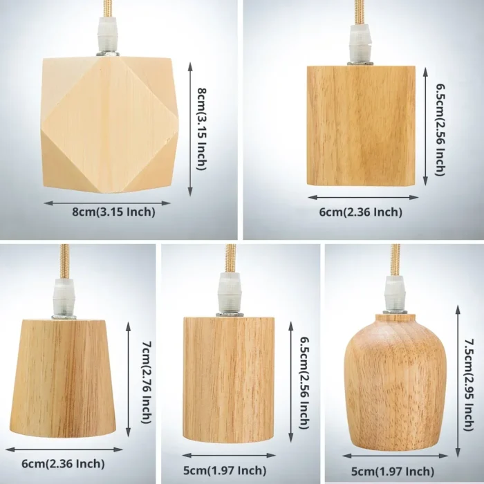 Wooden Pendant Lights – Personality Loft Lighting for Bedroom and Commercial Shop Decor