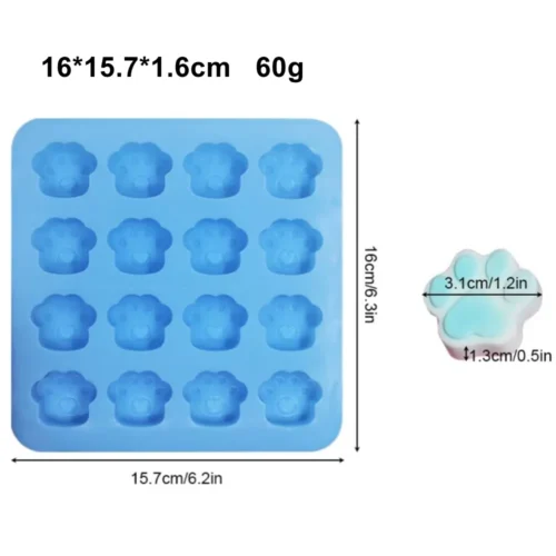 Nonstick Silicone Paw Cake and Bone Molds for Baking Candy and Jelly