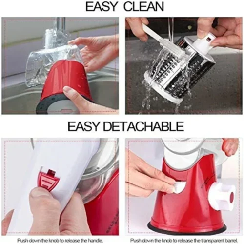 Multifunctional Round Rotate Mandoline Slicer - Manual Kitchen Gadget for Potatoes, Cheese, and Vegetables