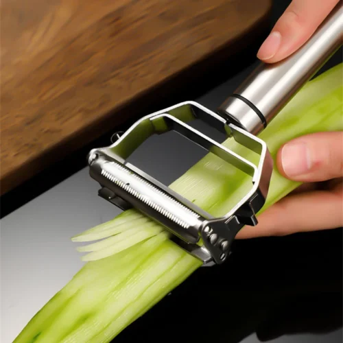 Stainless Steel Kitchen Vegetable Peeler – Multifunctional Potato Cutter and Slicer