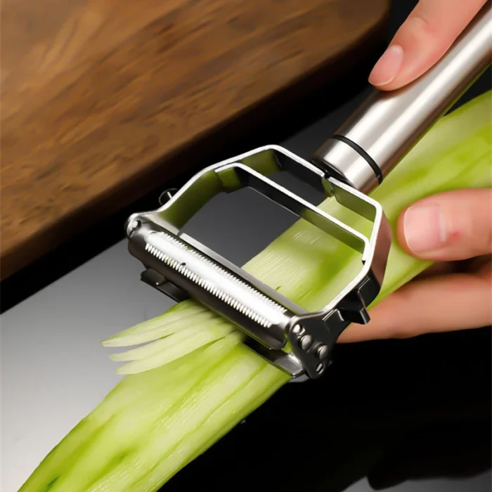 Kitchen Vegetable Peeler Stainless Potato Cutter Double-Head Vegetable Slicer Household Multiple-Function Vegetable Chopper