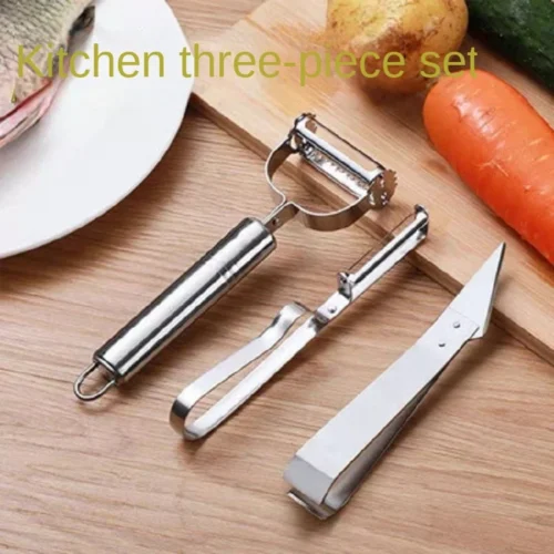 Stainless Steel Kitchen Vegetable Peeler – Multifunctional Potato Cutter and Slicer