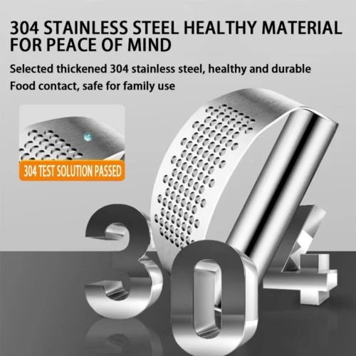 Manual Garlic Mincer – Stainless Steel Garlic Press for Easy Chopping and Crushing