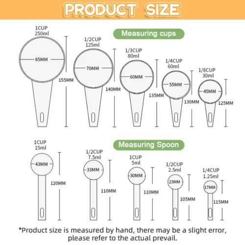 Multipurpose Measuring Spoon Set with Scale - Accurate Baking and Cooking Measurements