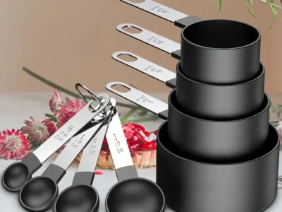 8-Piece Measuring Cups and Spoons Set with Stainless Steel Handles
