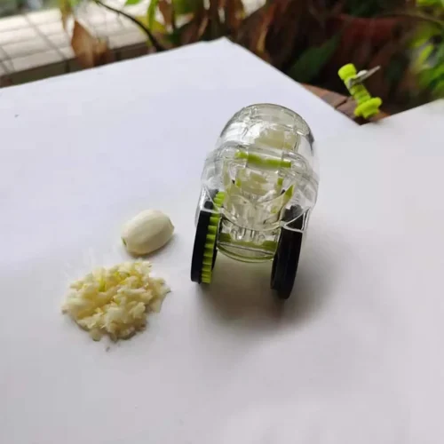 Stainless Steel Garlic Press - Effortless Herb Mincing and Crushing Kitchen Tool