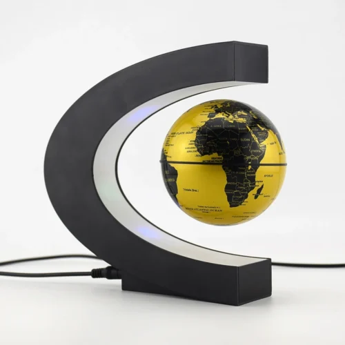 Magnetic Levitating Globe LED World Map – Electronic Antigravity Novelty Lamp, Home Decor Light, Unique Birthday Gift