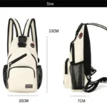 Multi-Function Crossbody and Belt Bag with Earphone Hole - Ideal for Sports and On-the-Go Use