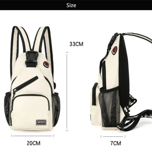 Multi-Function Crossbody and Belt Bag with Earphone Hole - Perfect for Sports and Travel