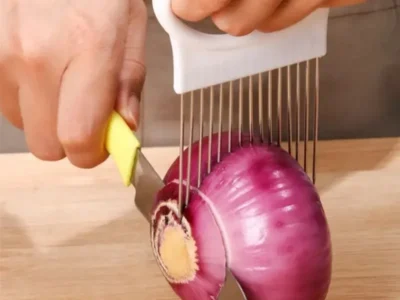 Stainless Steel Potato Chip Maker and Onion Holder - Effortless Kitchen Chopping Tool