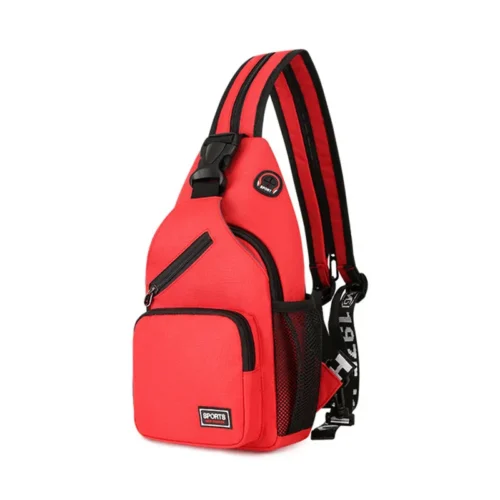 Multi-Function Crossbody and Belt Bag with Earphone Hole - Perfect for Sports and Travel