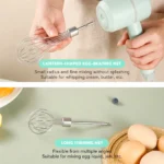 Portable Electric Food Processor Set - Includes Blender, Hand Mixer, Milk Frother, Egg Beater, and Cake Baking Kneading Mixer