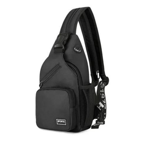 Multi-Function Crossbody and Belt Bag with Earphone Hole - Perfect for Sports and Travel