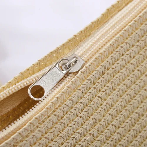 Artisan-Crafted Straw Tote for Women /Handwoven Beach Crossbody Bag with Rattan Weaving