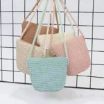Artisan-Crafted Straw Tote for Women /Handwoven Beach Crossbody Bag with Rattan Weaving