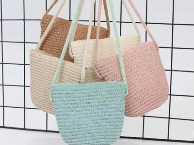 Artisan-Crafted Straw Tote for Women /Handwoven Beach Crossbody Bag with Rattan Weaving