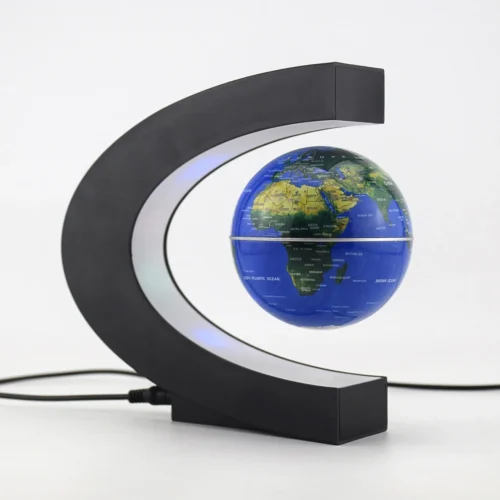 Magnetic Levitating Globe LED World Map – Electronic Antigravity Novelty Lamp, Home Decor Light, Unique Birthday Gift